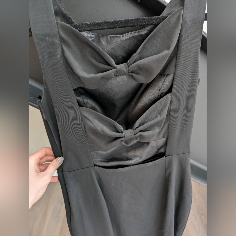 Bebe Black Bow Mini Dress